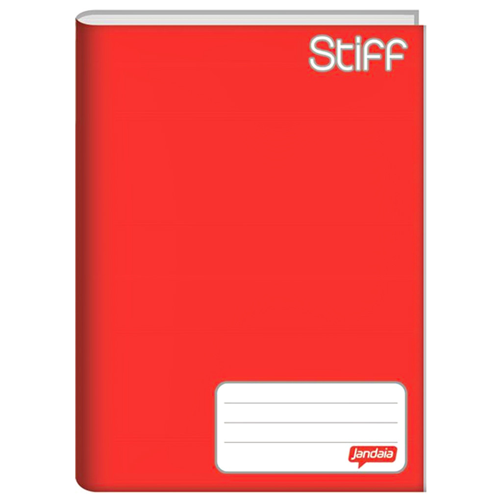 Caderno Brochurão Stiff Vermelho Cd 96 Folhas Jandaia 7751