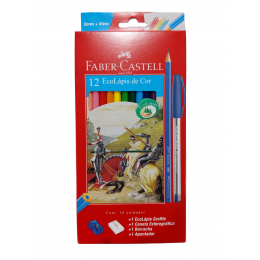 Lápis De Cor Faber-Castell Kit Com 12 Cores 