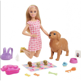 Barbie Family Conjunto Filhotes Recém-Nascidos - Mattel
