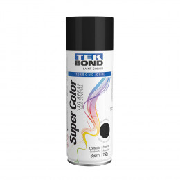 Tinta Spray Preto Brilhante Uso Geral 350ml Tekbond